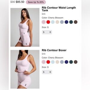 Comrt Cherry Blossom Rib Contour Boxer Set